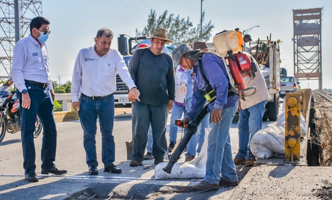 Supervisa El Alcalde Mejoras Del Puente Coatzacoalcos I