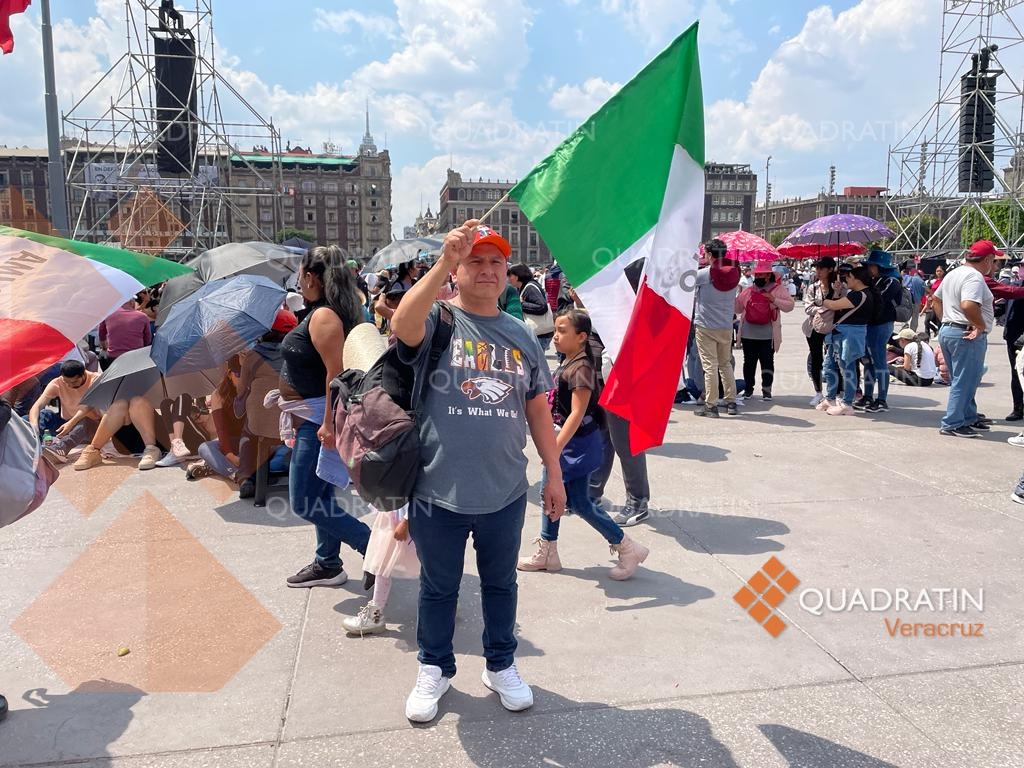 Avanza concentración en el zócalo de CDMX destaca Veracruz