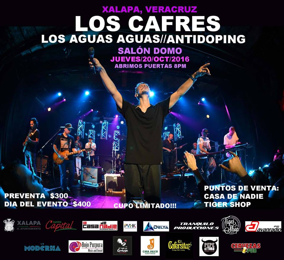 Este 20 de octubre, Los Cafres ofrecen concierto en Xalapa