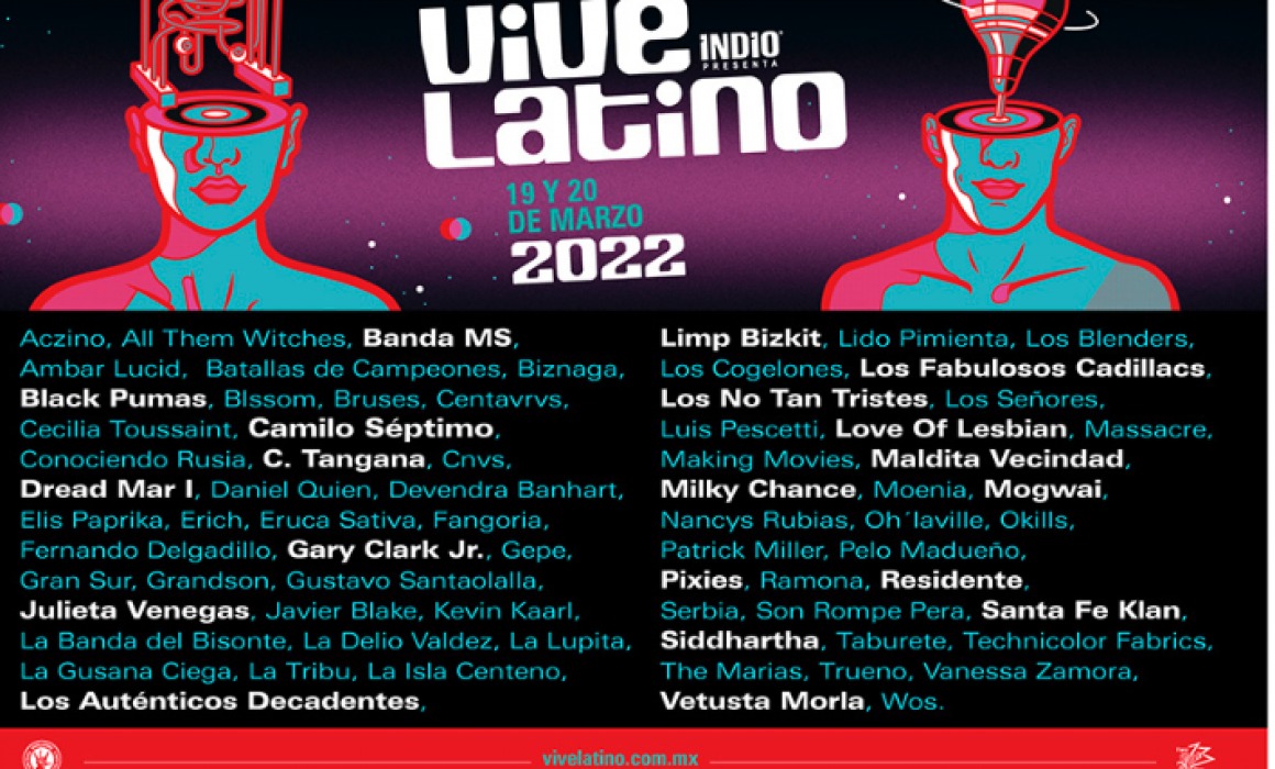 Oficial revelan cartel de Vive Latino