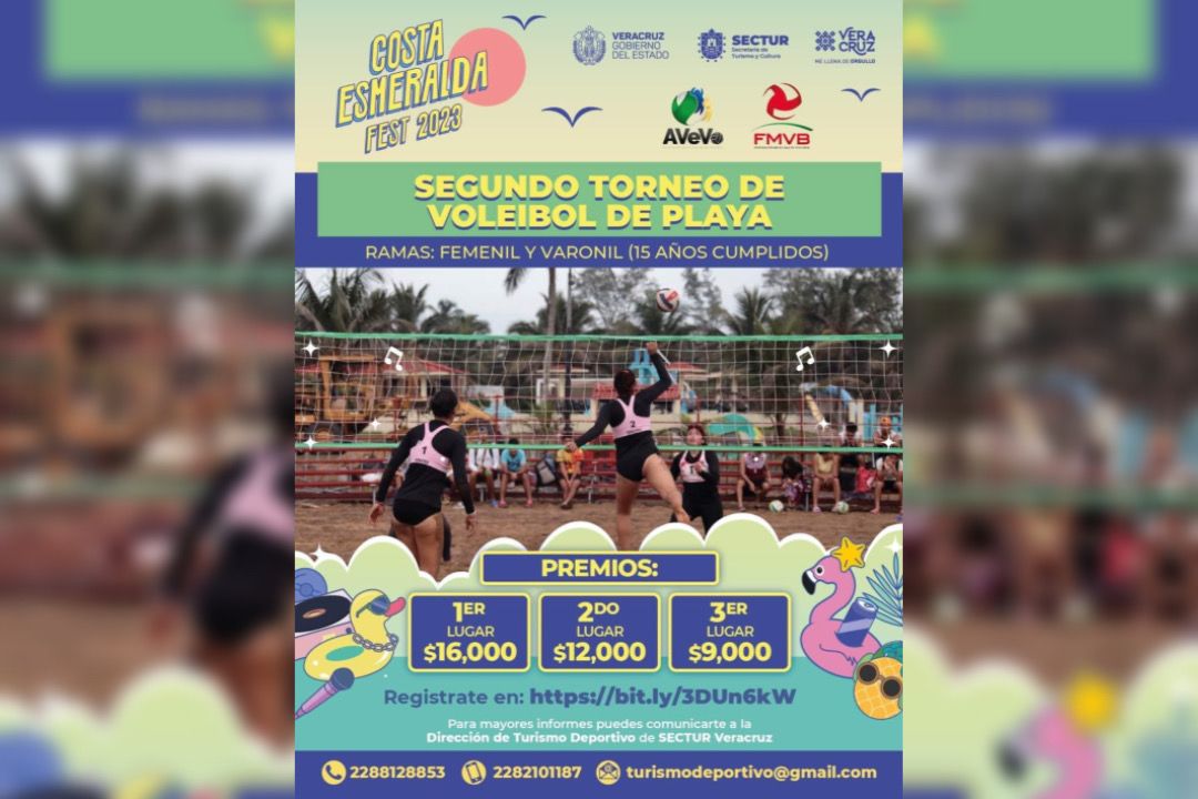 Convocan a torneo de voleibol en Costa Esmeralda Fest - Quadratín Veracruz