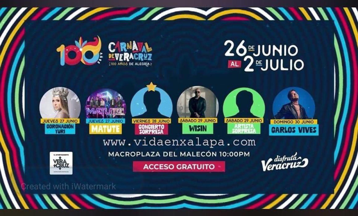 Anuncian a 3 artistas que se presentarán en el Carnaval de Veracruz