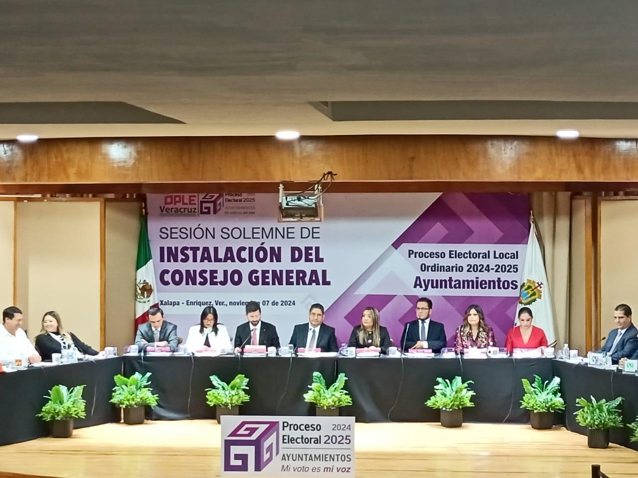 Inicia OPLE proceso electoral municipal 2025 en Veracruz