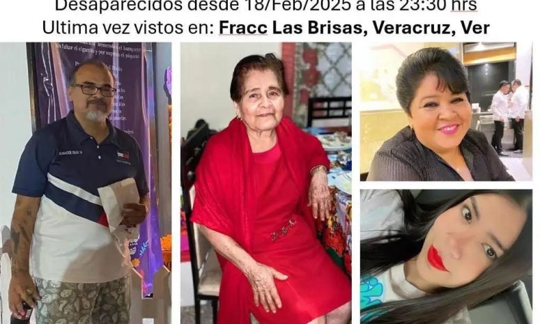 Desaparecen 4 integrantes de una familia en colonia de Veracruz