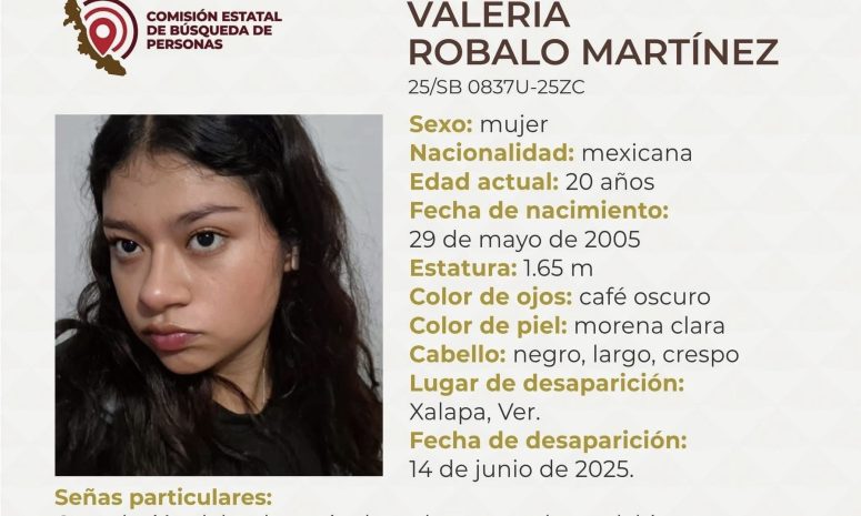 Localizan a estudiante de la UV, Valeria Robalo 