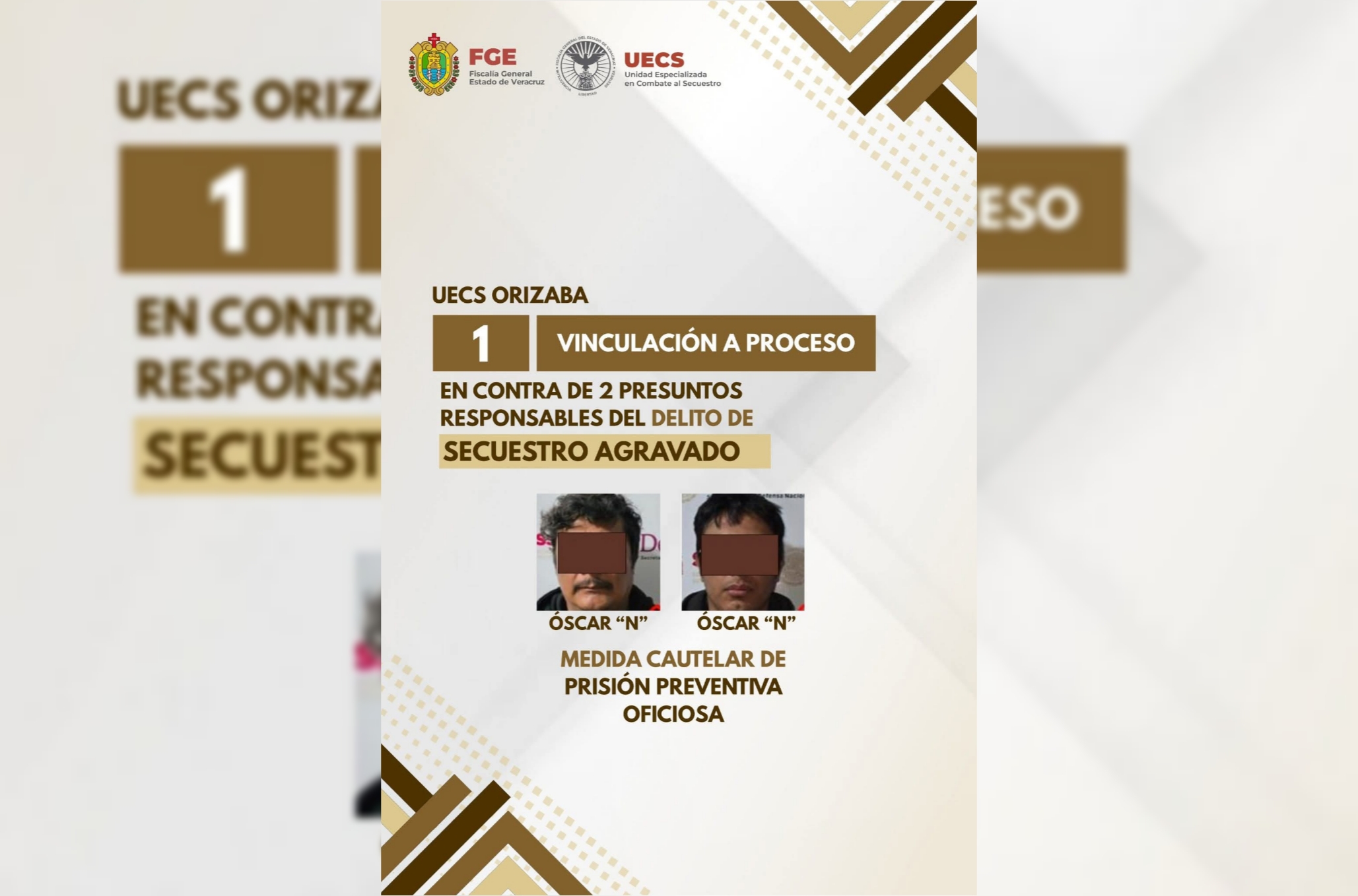 Vinculan a proceso a 2 por secuestro agravado en Orizaba - Quadratín ...