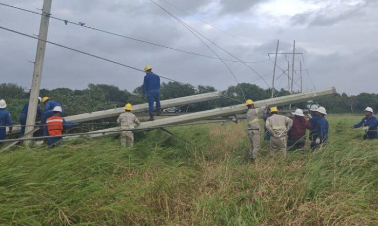 Trabaja CFE para restablecimiento suministro eléctrico en Veracruz