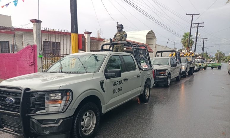 Activan Plan Marina por fuertes lluvias e inundaciones en Matamoros